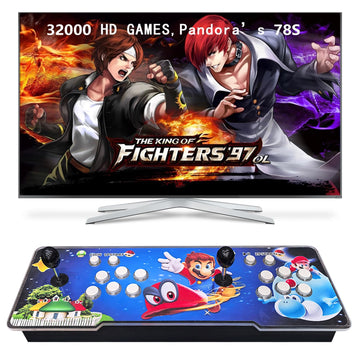FVBADE [32000 Games in 1] 78S Pandora Box Arcade Game Console for PC & Projector & TV ,3D Games 1-4 Players Double Joystick Favorite List Game