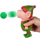 Hog Wild Christmas Elf Ball Popper Toy - Holiday Stocking Stuffer Includes 4 Soft Foam Balls - Squeeze to Pop Air Powered Balls Up to 20 Feet -