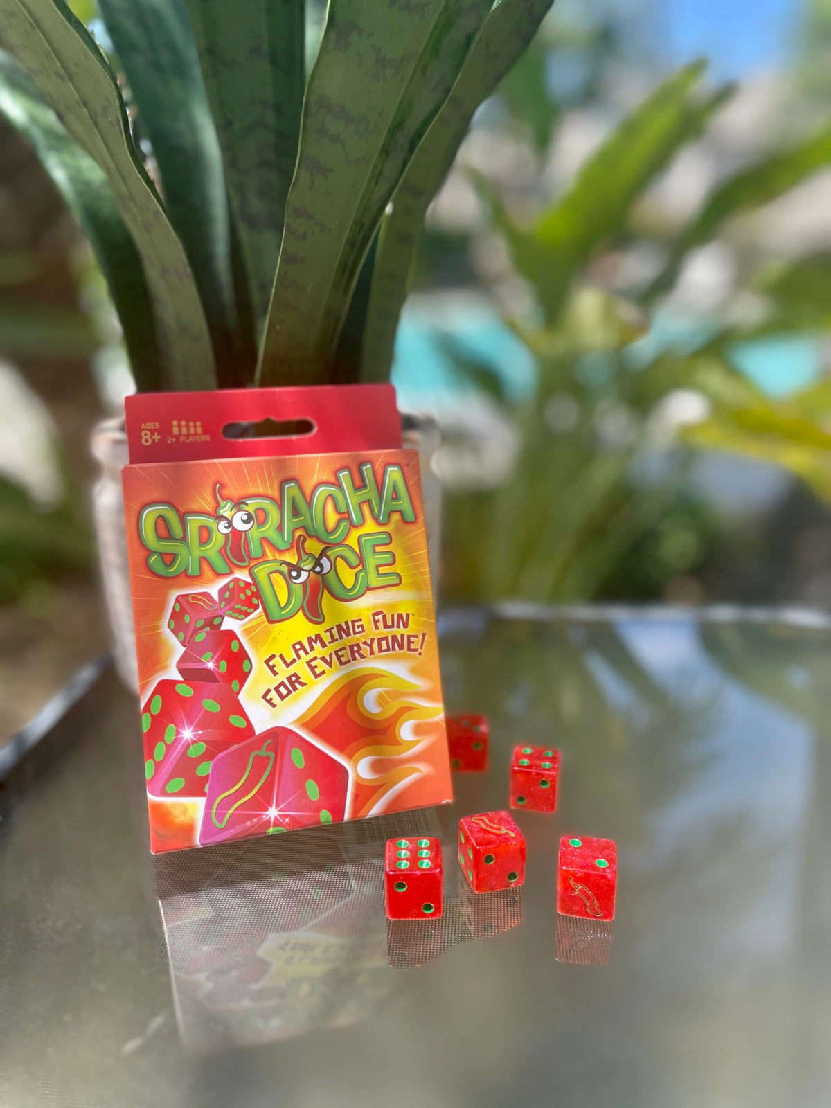 TDC Games Sriracha Dice Game - Flaming Fun for Everyone - Great for Party Favors, Families, Stocking Stuffers, Travel, and Camping