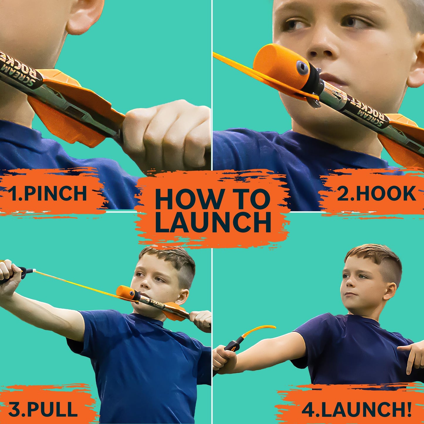 Toy Rocket Launcher for Kids: Outdoor Toys Slingshot Rocket Launchers - Best 6-10 Year Old Boy Gifts for Teens Boys & Girls All Ages - Fun Summer Toys