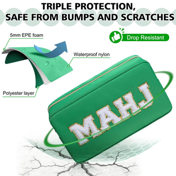 Ahdoma Mahjong Tile Bag Mahjong Bag with Zipper Travel Mahjong Carrying Case Storage Pouch Gifts for Mahjong Lovers Accessories