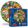 A Broader View Wild Animals Round Table Puzzle - 1000 Pieces, Jigsaw Puzzles for Adults & Kids, Suitable for Groups of 2 or More, Everyone Gets