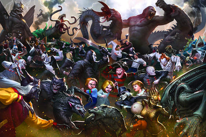 Fright Fight Horror Movie Villain Inspired 1000 Piece Jigsaw Puzzle for Adults | Challenging Interactive Brain Teaser for Family Game Night | 28 x 20