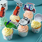 2026 New Golf Cake Decorations Cart Toppers Heading for The Green Topper for Golfers With Cart Flag Ball Theme Party Supplies