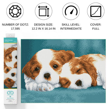 DIAMOND DOTZ Little Champs Diamond Painting Kits for Adults - Diamond Art Kits a Relaxing Creative Craft Kit with Dotz Gems 12.2x16.1