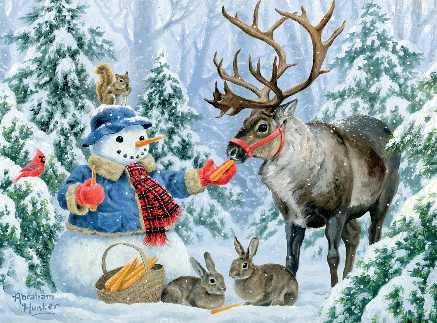 Buffalo Games - Snowman & Reindeer - 1000 Piece Jigsaw Puzzle for Adults