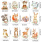 Woodland Party Centerpieces Decoration 24pcs Floral Woodland Animal Table Toppers for Woodland Baby Shower Centerpieces Decoration Forest Animal
