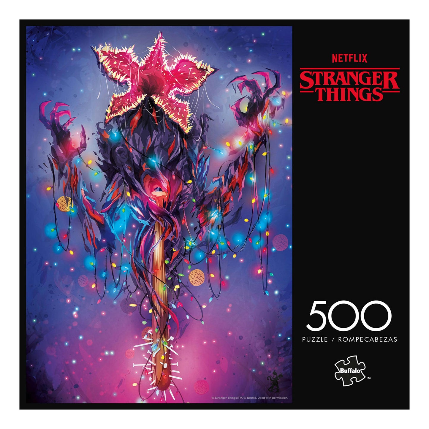 Buffalo Games Stranger Things Merch, Demogorgon Lights, 500 Piece Puzzle