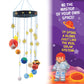 STEM Learning Fun with 3D Solar System Kit: Complete DIY Mobile Hanging Model, 27-Inch Long with 9 Foam Planets & Sun, 3D Solar System with Paintable