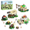 JYLWSMHMU Holiday Adventure Camper Van Building Blocks Set with Mini Outdoor Camping Cabin Tent Creative Construction Gift for Adults Teens 1982PCS