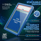 GemLock 5-Pack PSA Slab Bumpers - Hard TPU Stackable Colored Guards with Precision Fit for Graded Cards (Red, Black, Purple, Blue, Green)