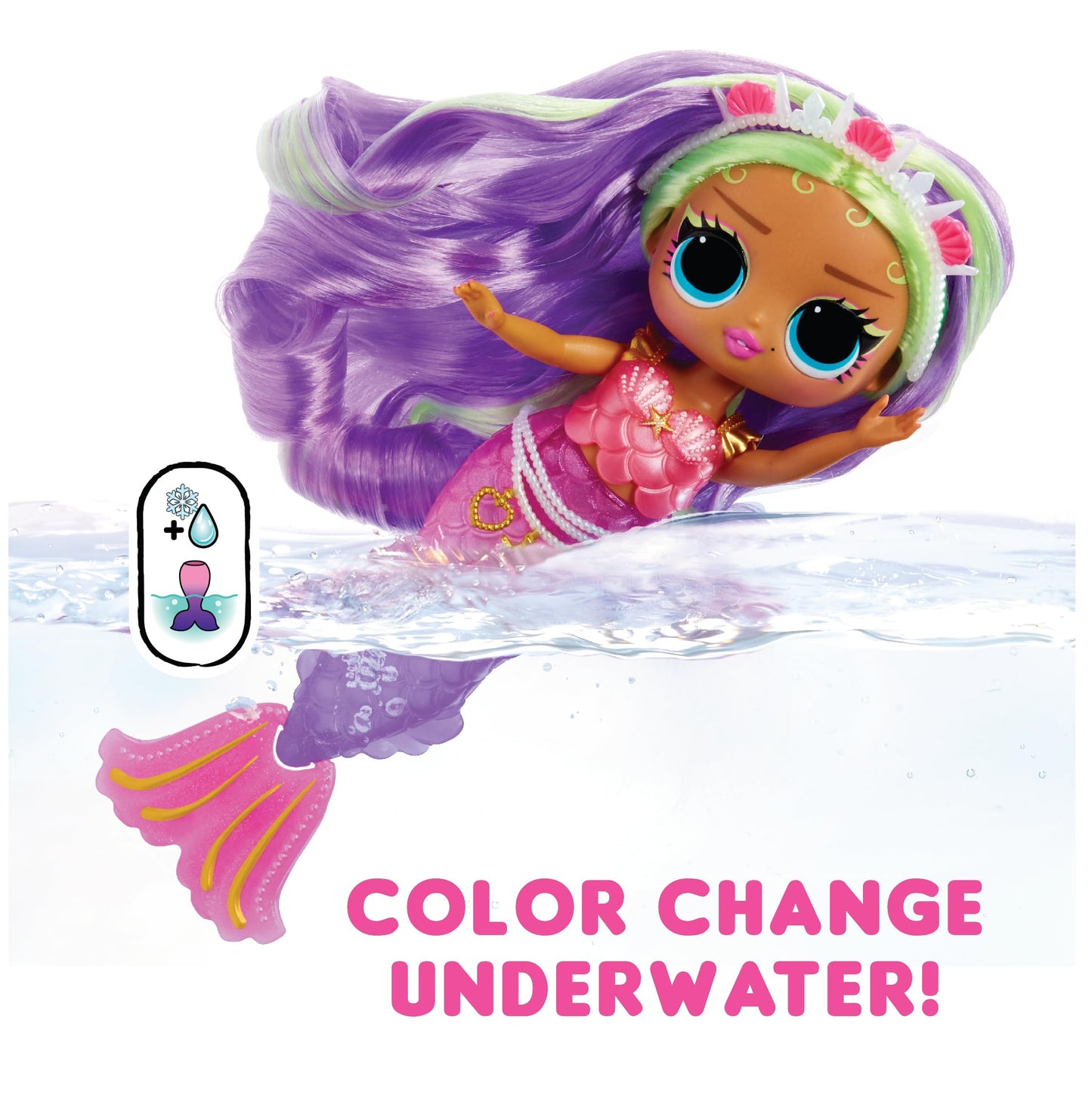 LOL Surprise Tweens Mermaid Cleo Clove Fashion Doll with Color Changing Tail, Movable Fin, and Beautiful Accessories - Toy Gift for Kids Ages 4+