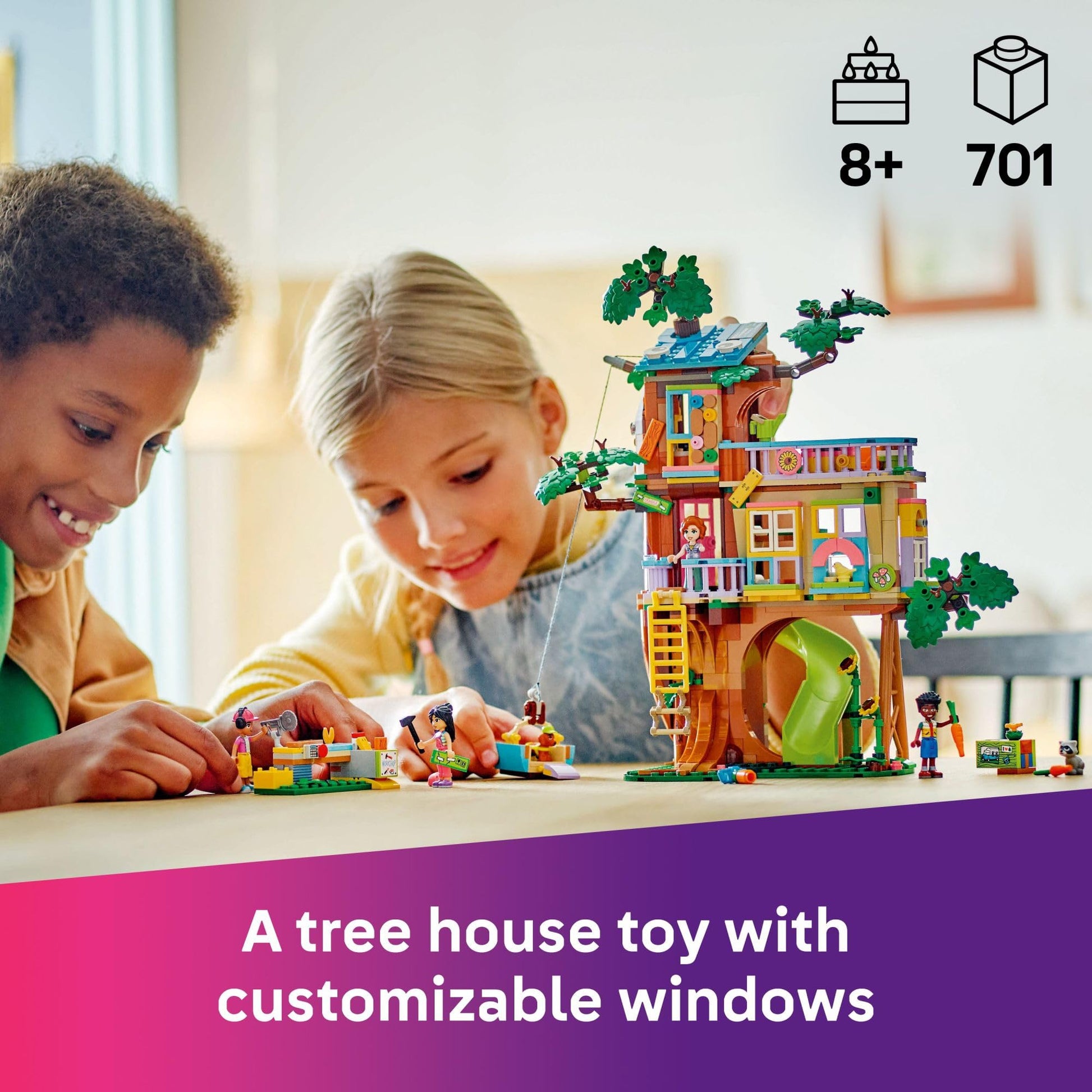 LEGO Friends Friendship Tree House Hangout - Building Toy Playset for Kids, Girls and Boys, Ages 8+ - Pretend Play Gift Idea for Birthdays - with 4