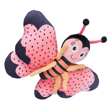 Ms. Butterfly Plush Stuffed Animal and Interactive Toy with Cute, Flappable Wings (12 inches)