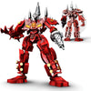 HIGH GODO Red Drill Mech Robot Building Blocks Set, Toilet Upgraded TV Figure Mech Model Building Kit, Cool Creative Robots Toys Gift for Teens