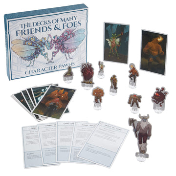 Stratagem 49 Hand-Illustrated Colorful Fantasy Tabletop Role Playing Game| DND |The Deck of Many Friends & The Deck of Many Foes +Pawns