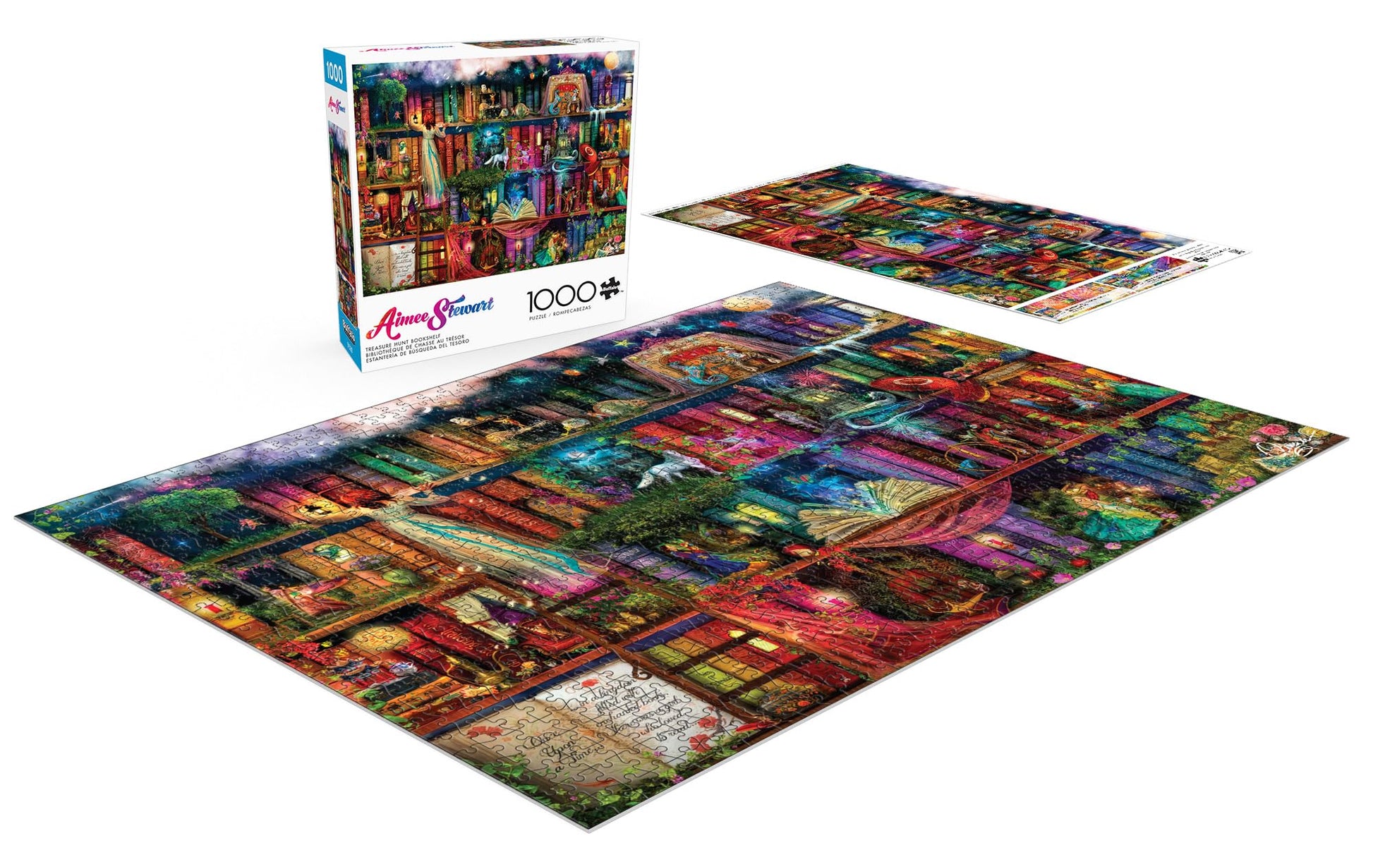Buffalo Games - Aimee Stewart Treasure Hunt Bookshelf - 1000 Piece Puzzle
