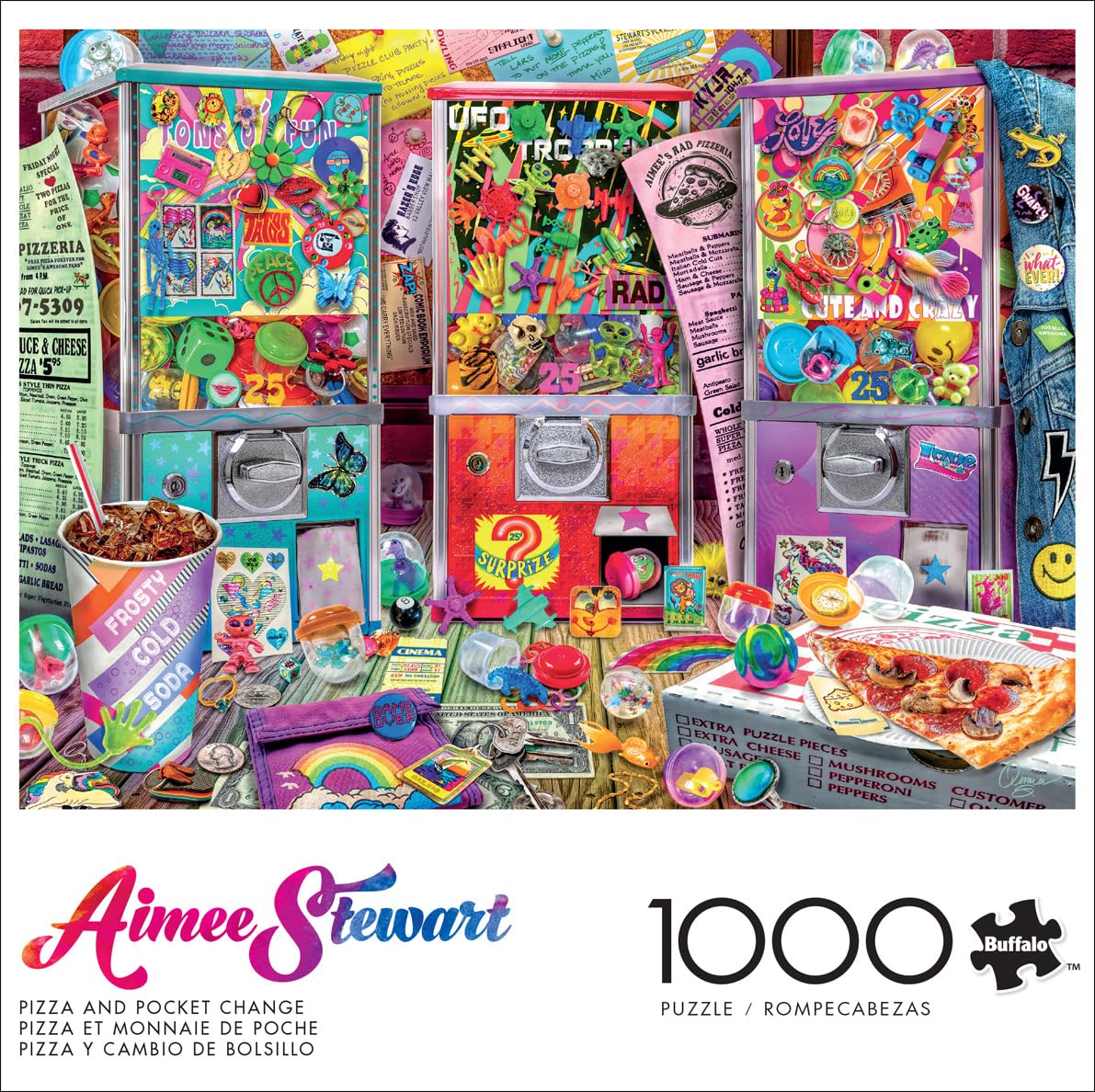 Buffalo Games - Aimee Stewart Pizza and Pocket Change - 1000 Piece Puzzle
