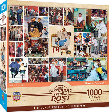MasterPieces SEP Collages 1000 Puzzles Collection - Rockwell Collage 1000 Piece Jigsaw Puzzle