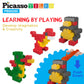 PicassoTiles 2250 PCs Building Block Tiles Creative Shapes to Enhance Imaginative Play Unique Set to Build Houses Animals Dinosaurs and More Vibrant