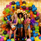 90s 80s Neon Balloon Arch Kit, 152pcs Disco Theme Party Decorations with Foil Star UV Neon Luminous Fluorescent Balloons for Back to 90s 80s Hip