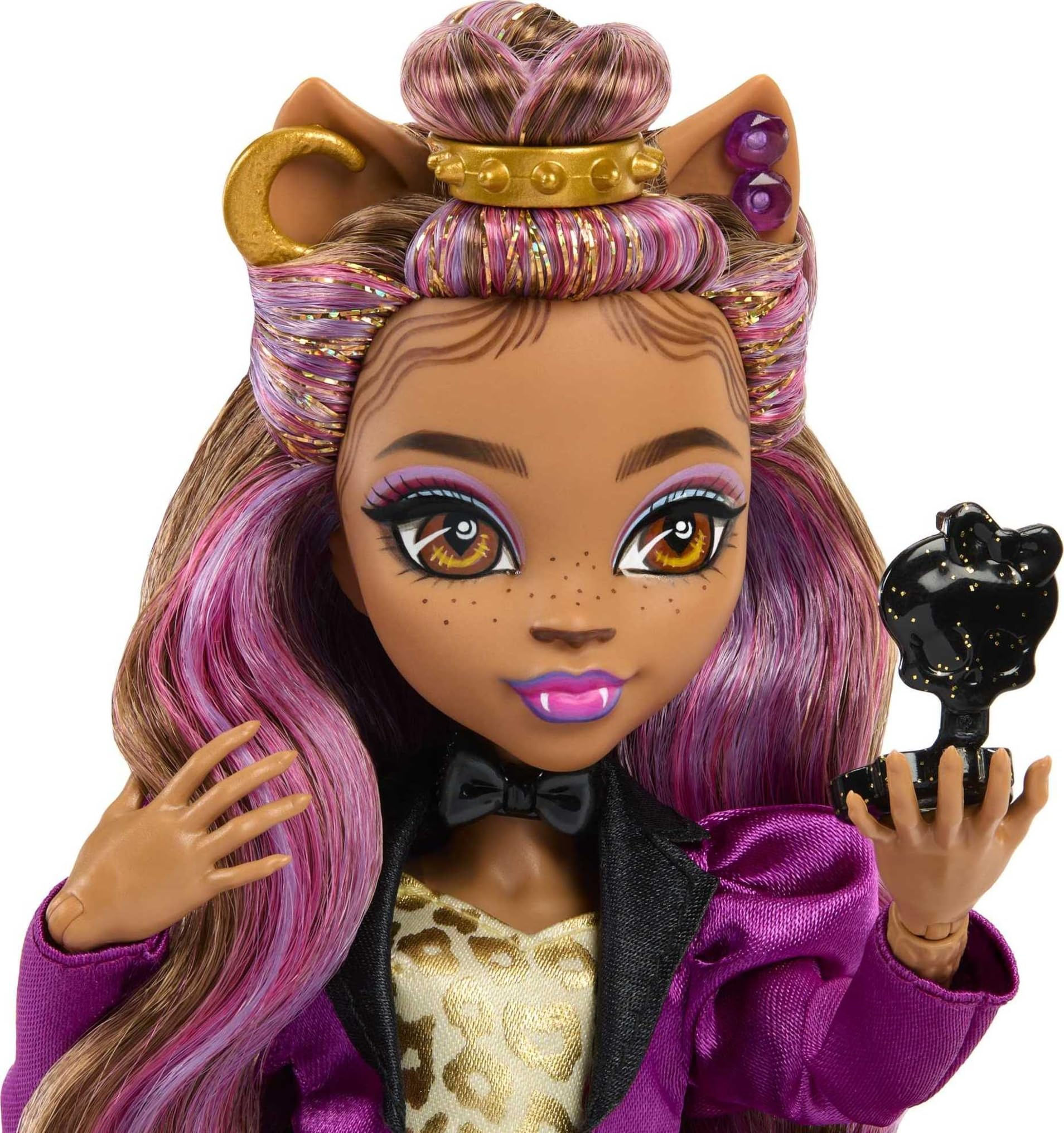 Monster High Doll, Clawdeen Wolf in Monster Ball Party Fashion with Themed Accessories Including Balloons