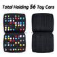 HUHYNN Toy Car Storage Organizer Case for 56 Hot Wheels, Matchbox Cars, Portable Storage Case with 56 Slots for Hot Wheels, Bag Only (Black)
