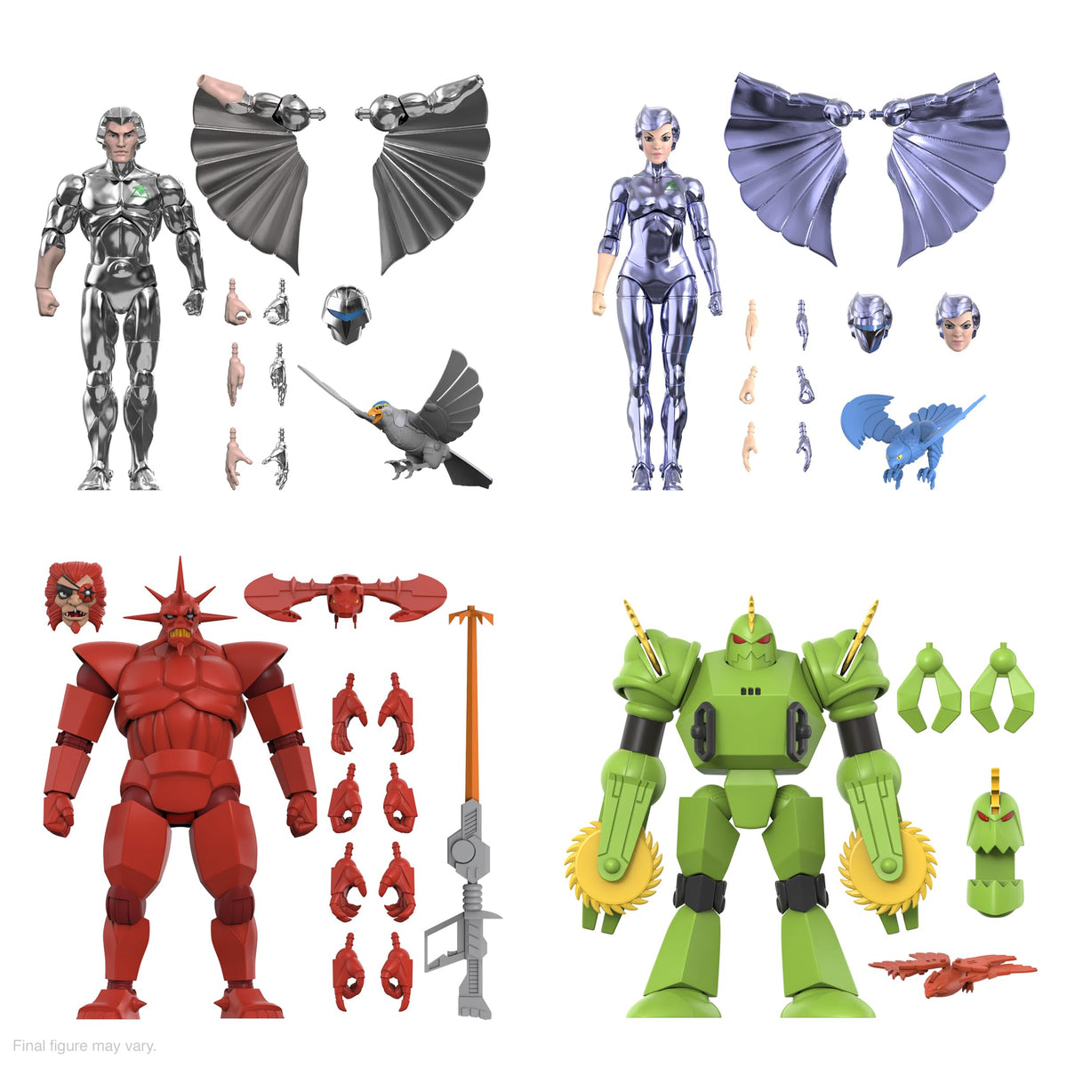 Super7 ULTIMATES! SilverHawks Steelheart - 7" SilverHawks Action Figure with Accessories Classic Cartoon Collectibles and Retro Toys