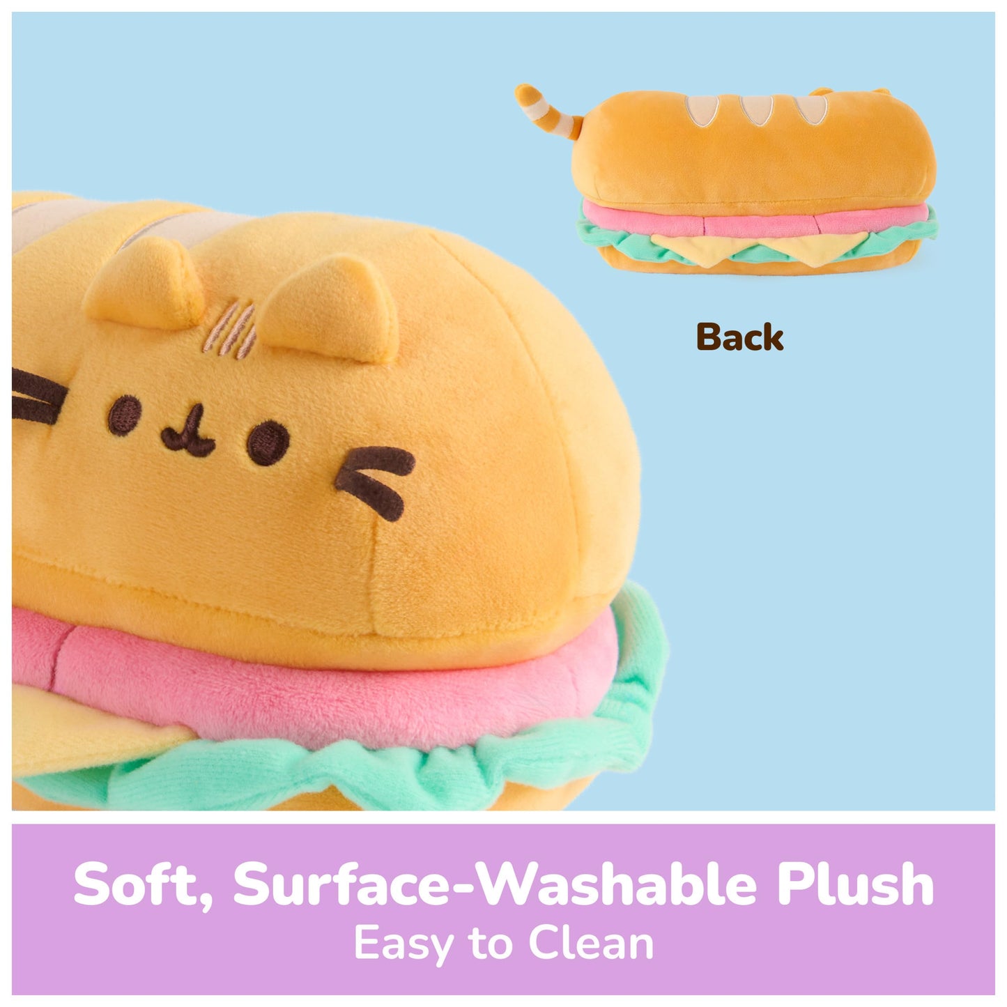 GUND Pusheen Sub Sandwich Squisheen 11-Inch Squishy Plush Toy; Ages 8+