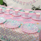 122 Pcs Mermaid Plates and Napkins Birthday Party Decorations for 24