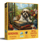 SunsOut Homework Shih Tsu Dog 500 piece Jigsaw Puzzle for Adults - Animals, John Stewart - 18" x 24" MPN# 77101