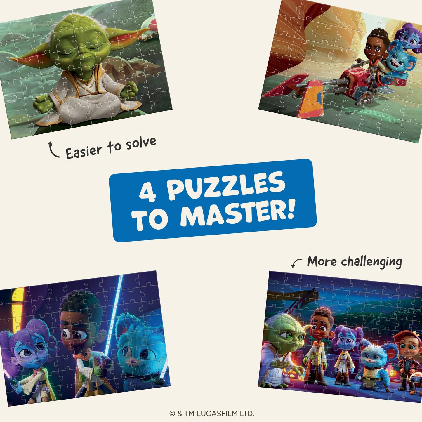 Buffalo Games - Star Wars™ - 4 Pack Multi-Piece Puzzles for Kids Ages 3-6+