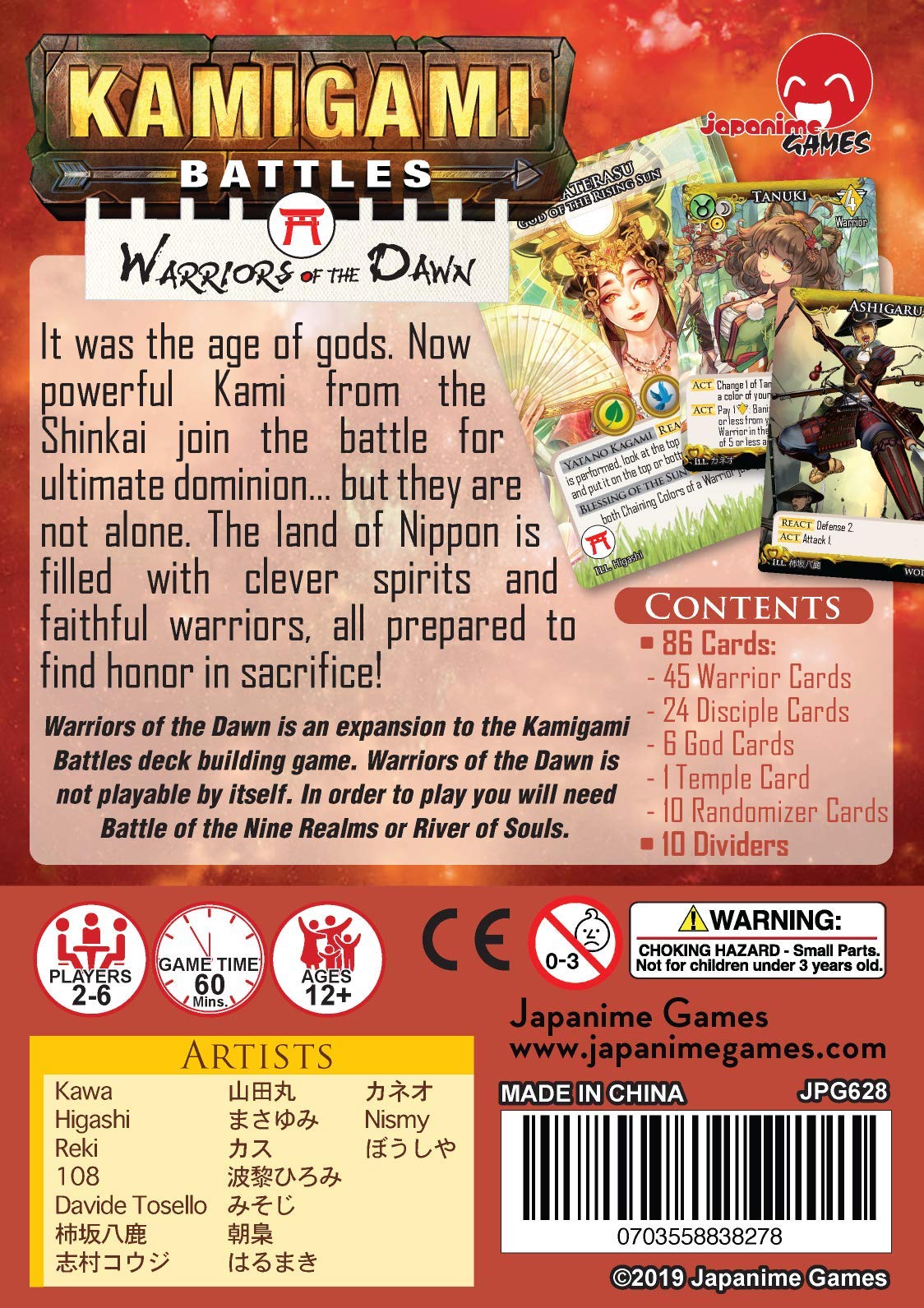 Japanime Games Kamigami Battles: Warriors of The Dawn | Pick Your Favorite God/Goddess and Fight for Your Favorite Pantheon | Deck-Building Card Game