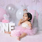 MUWEOL Snowflake 1st Birthday Crown - Winter Onederland 1st Birthday Party Decorations For Baby Girls?Silver And Pink Crown