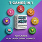 Party Cards - Fun Drinking Games for Adults | 100 Cards | 7 Games in 1 | Drink If, Dare, Confess & More | Card Game for Game Night, Girls Night