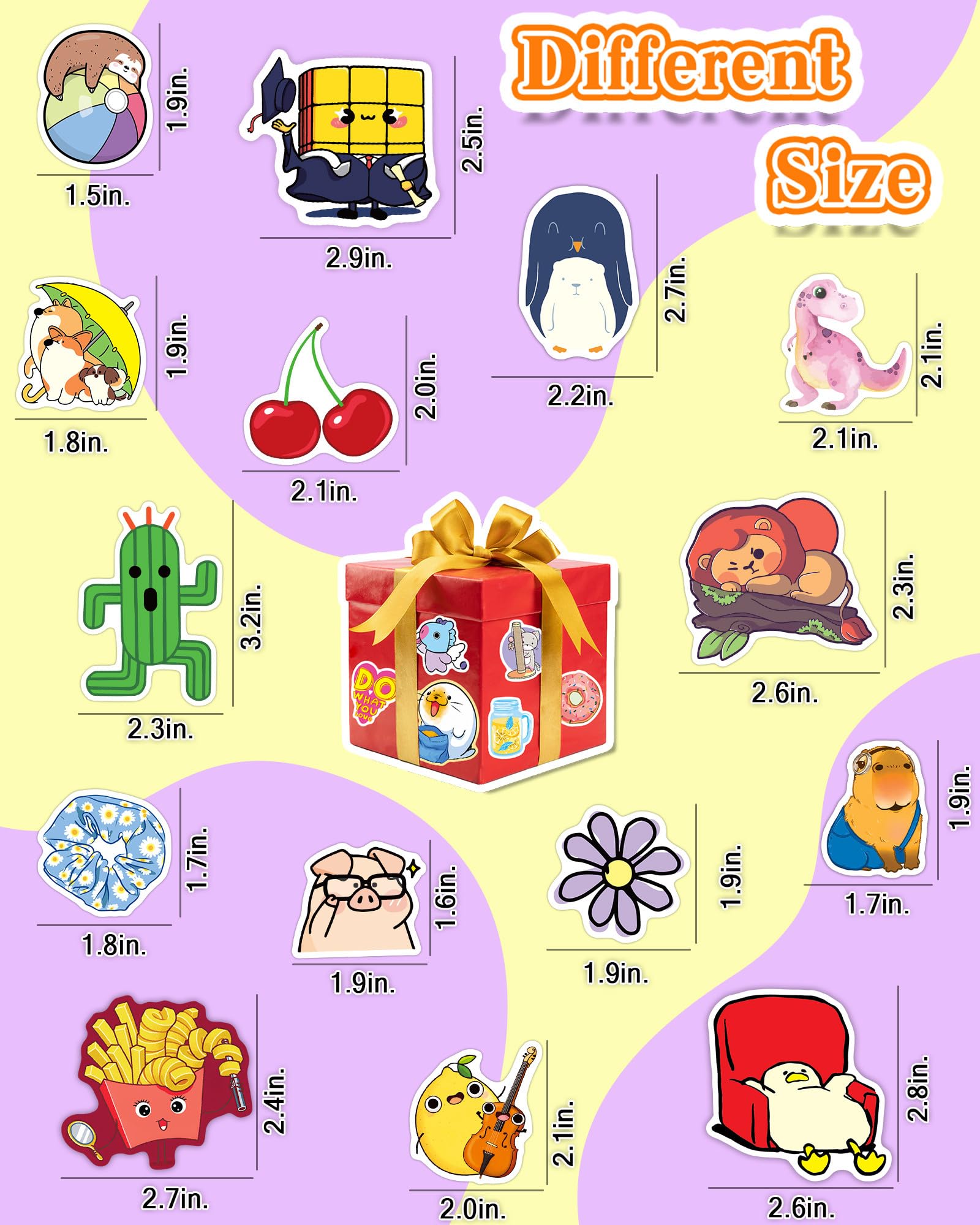 QKilisy 600PCS Cute Water Bottle Stickers for Kids Teens, Vinyl Waterproof Bulk Stickers for Kids Classroom, Cool Funny Sticker Packs for Boys Girls