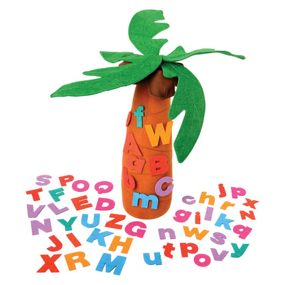 Constructive Playthings Tree and Letters Props for "Chicka Chicka Boom Boom" Children's Book, 14" H Plush Tree with 26 Lowercase and 26 Uppercase