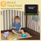Qaba Kids Wooden Sandbox with Canopy, Large Wood Sand Pit, Mesh Door, Brown