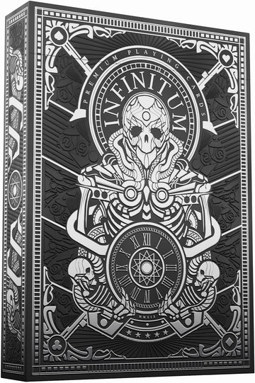 Infinitum Black Unique Illustration Cards, Premium Deck for Kids and Adults, Cool Cards with Card Game e-Book, Midnight Black