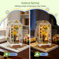 DIY Book Nook, Miniature House Kit with LED Lights (Garden House)