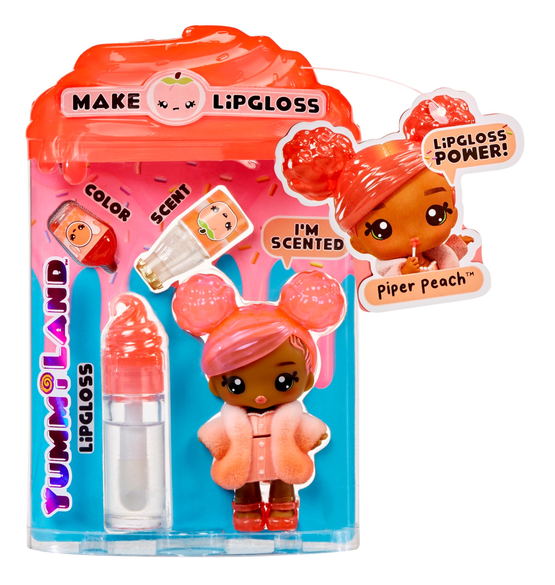 Yummiland Lipgloss Doll- Piper Peach, Ages 4+