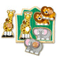 Melissa & Doug Jungle Friends Safari Animals Jumbo Knob Puzzle, Wooden Peg Puzzle for Toddlers, Educational Toy for Shape Recognition and Fine Motor
