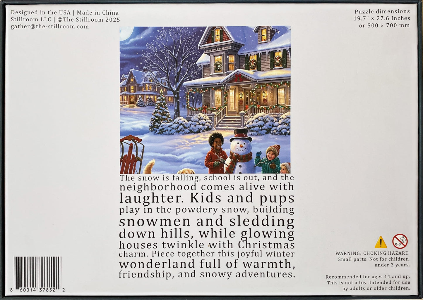 The Stillroom | Snowflakes & Sled Tracks - 1000 Piece Jigsaw Puzzle (Matte)