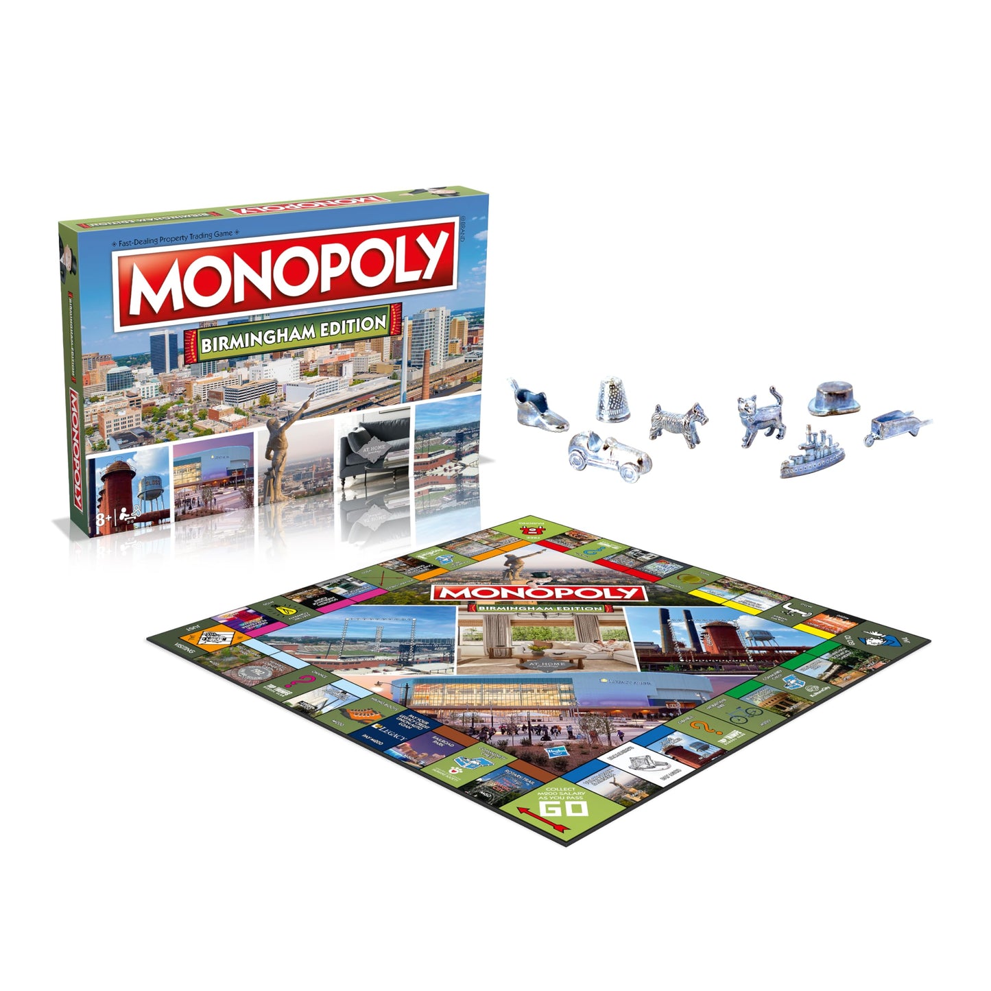 Monopoly Board Game Birmingham Edition: 2-6 Players Family Board Games for Kids and Adults, Board Games for Kids 8 and up, for Kids and Adults, Ideal