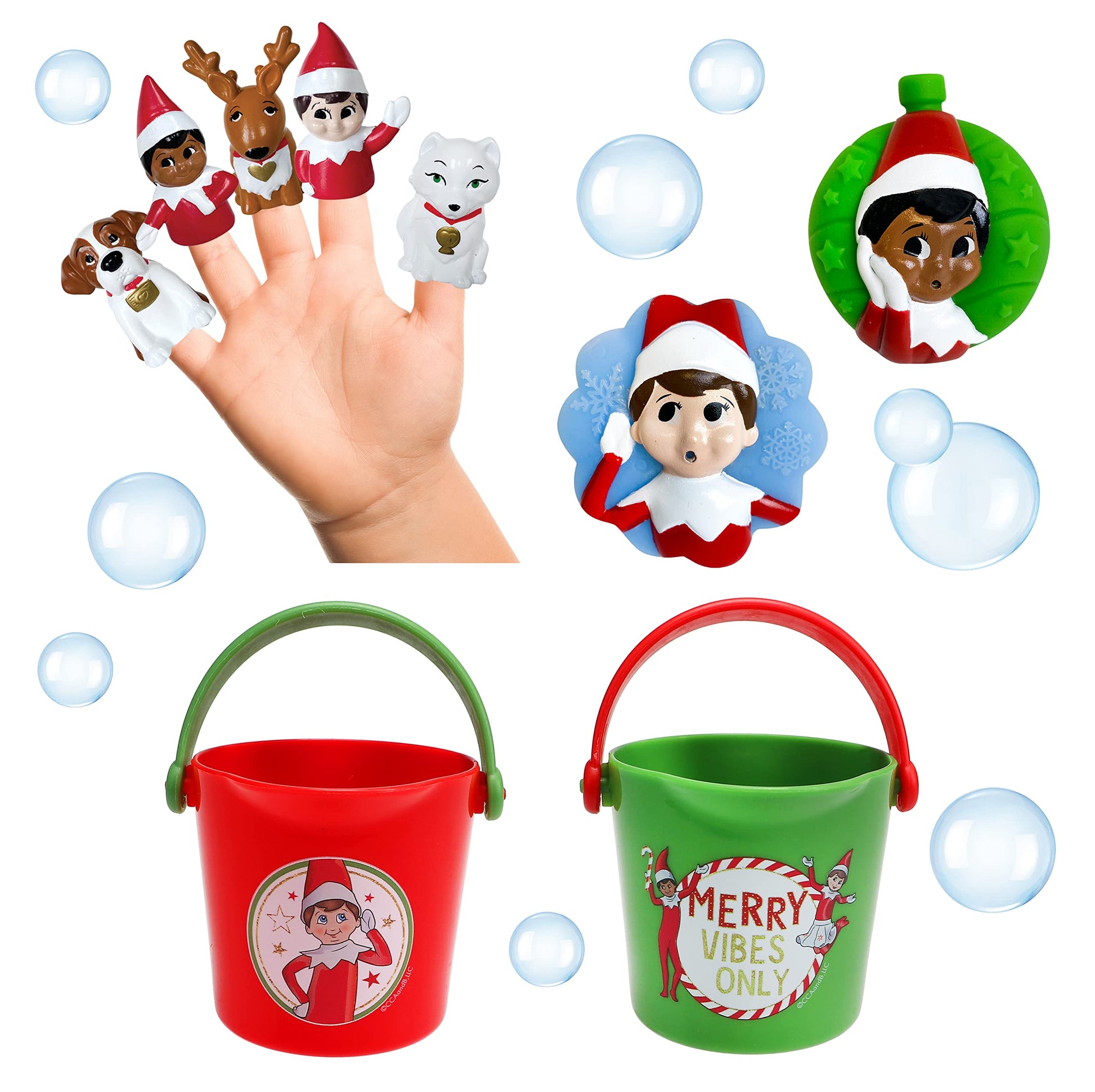 Elf on the Shelf 10 Piece Bath Toy Value Set - Kids Bath Toys