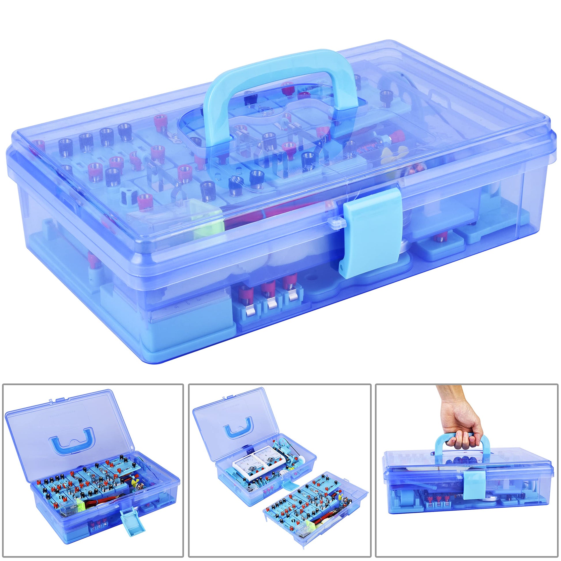 Mysterystone Science Experiment for Kids Electricity and Magnetism Kit for Students Stem Kit Physics Lab Basic Circuit Board Kit for Learning Starter