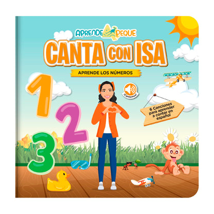 Aprende Peque Musical Counting Book for Toddlers 1-4 | Canta con Isa: Aprende Los Números | Interactive Spanish Sound Book for Kids | 6 Songs