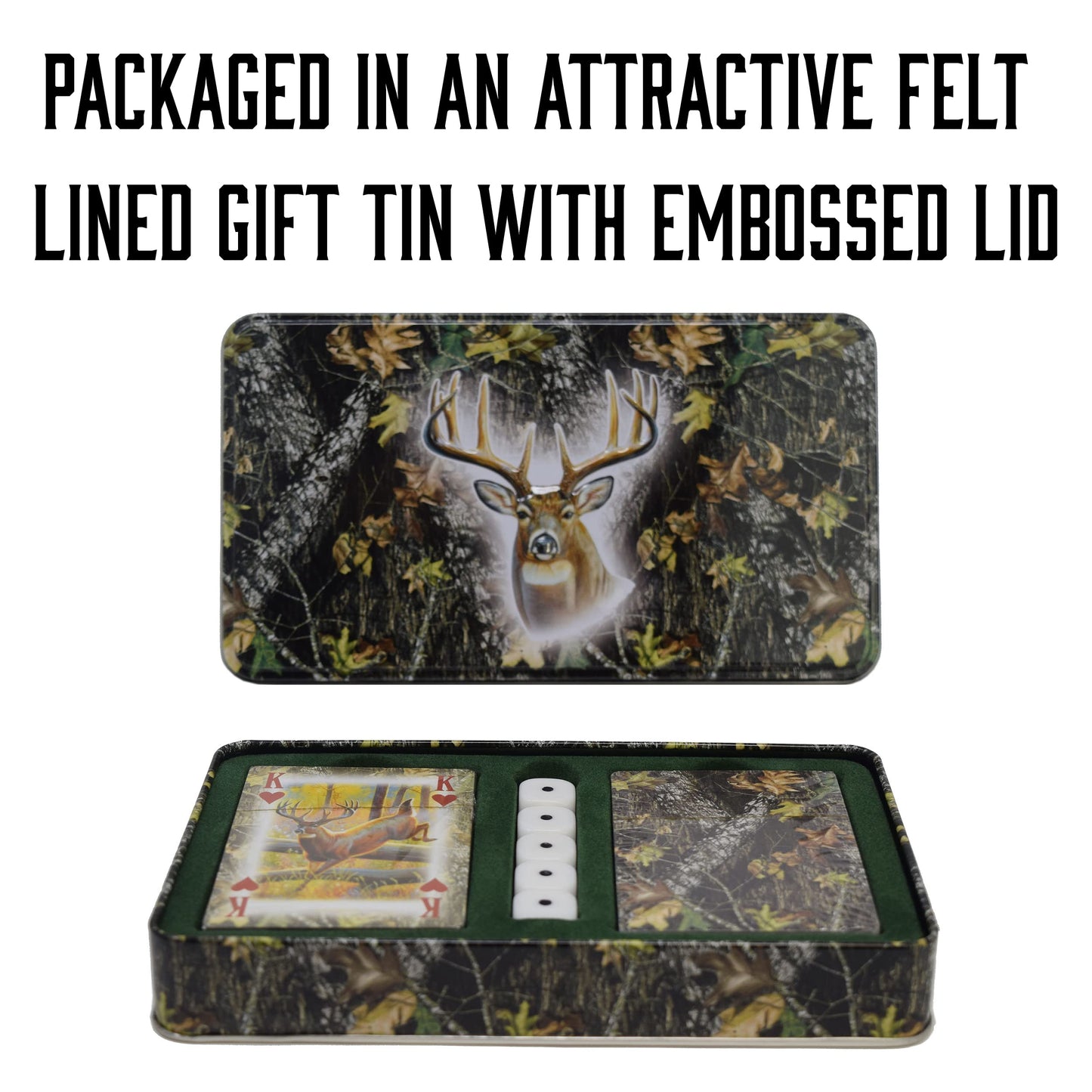 Rivers Edge Products Whitetail Deer Playing Cards and Dice Set