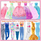 127pcs Doll Clothes Accessories and Closet for 11.5 inch Girl Doll,Dollhouse Wardrobe Storage Fashion Dress Gowns Outfits Swimsuits Tops Bottoms Shoe