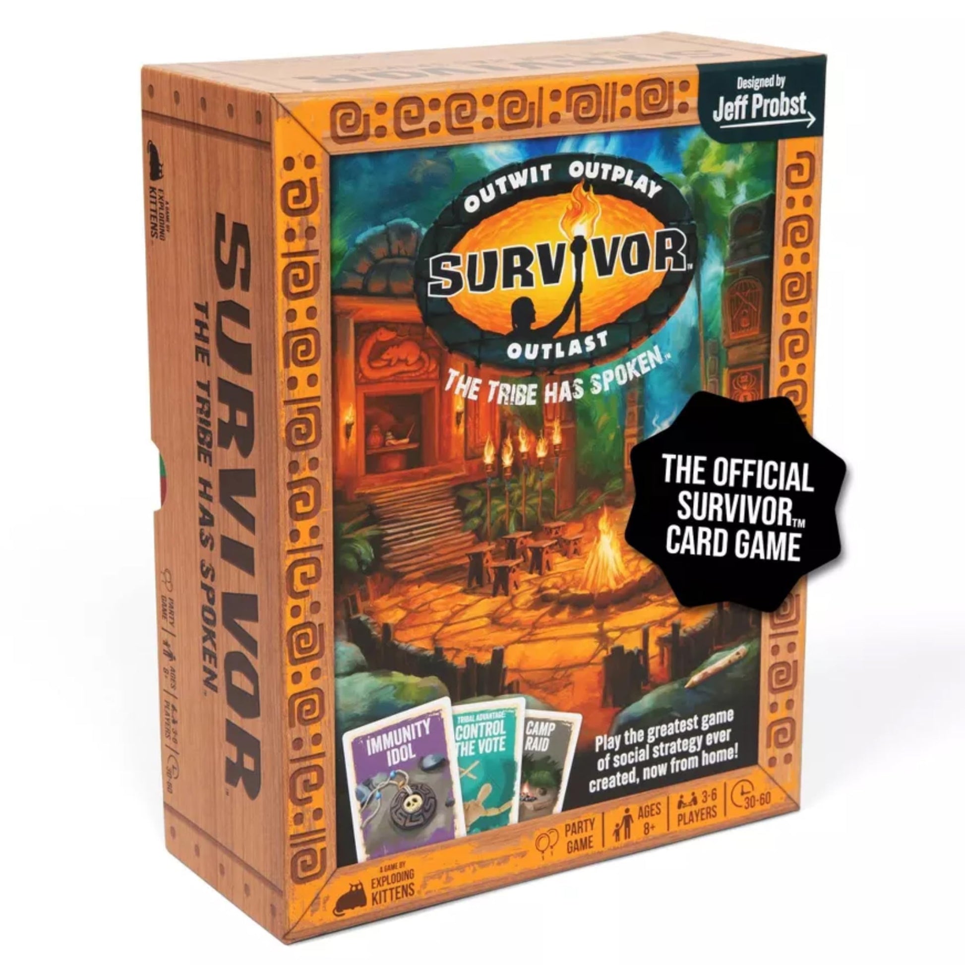 Exploding Kittens Survivor: The Tribe Has Spoken 3-6 Players - Ages 8+ - 30 Minutes to Play - Official Card Game for Survivor Fans - Family Game